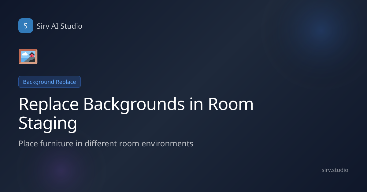 AI Virtual Room Staging for Real Estate Professionals | Sirv AI Studio