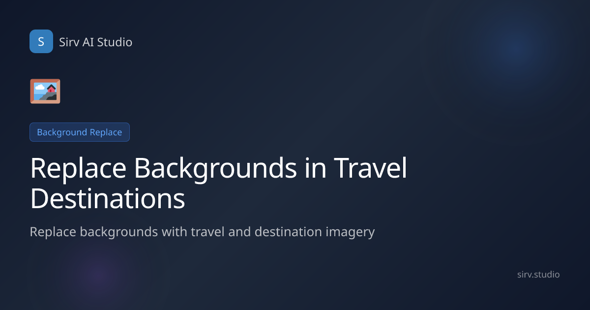 AI Background Replace for Travel Destination Marketing | Sirv AI Studio