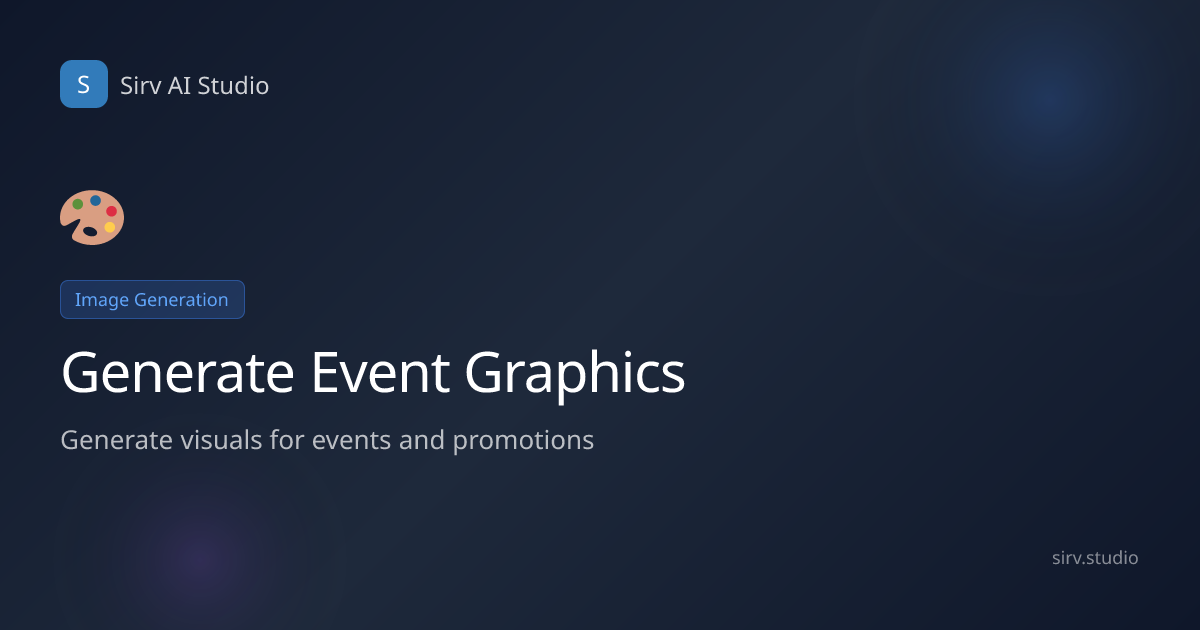 AI Event Graphics Generator for Corporate Professionals | Sirv AI Studio